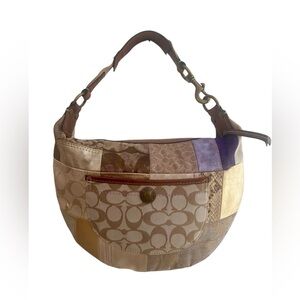 Vintage Coach Patchwork Hobo